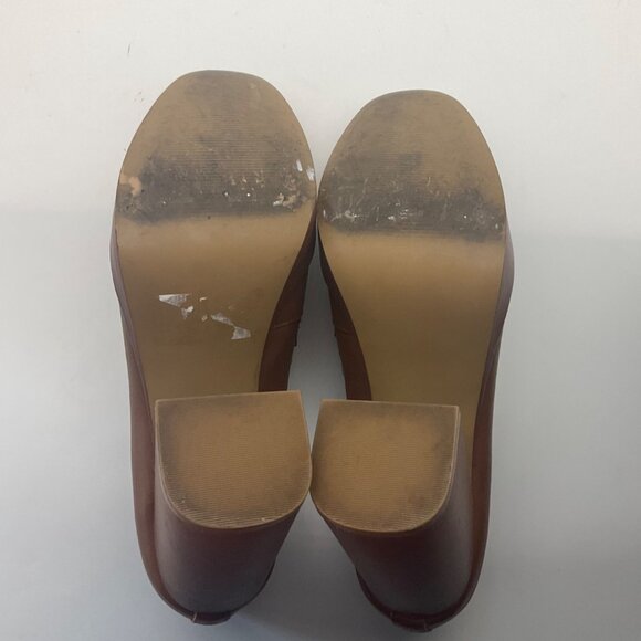Steve Madden 11 Rhylee Brown Color Block Heel Loafers Platform Preppy Old Money - Picture 12 of 15